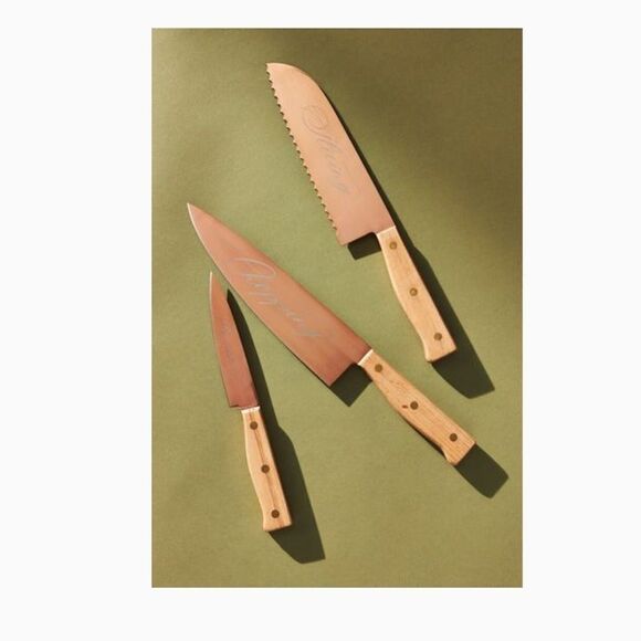 Anthropologie Marais Copper Knives, Set of 3 - Picture 2 of 4